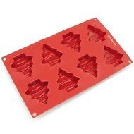 Freshware SL-126RD 8-Cavity Silicone Holiday Christmas Tree Muffin, Brownie, Cornbread, Cheesecake, Pudding, Jello... N2