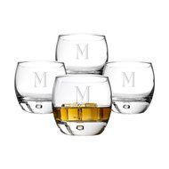 Cathy's Concepts Personalized Heavy Based Whiskey Glasses, Set of 4, Letter A N35