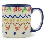 Ceramika Bona H0956H Polish Pottery Ceramic Mug Hand Painted, 12-Ounce
