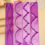 Cake &amp; Cookie Cutters 4Pcs Plastic Ribbon Border Cake Molds Embosser Fondant Biscuit Cookie Cutter N5