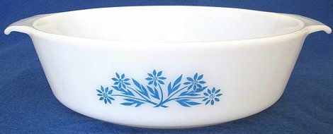 Anchor Hocking Fire King 2 Qt Casserole Blue Cornflower NO LID