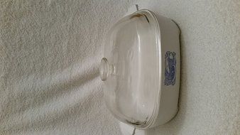 Vintage Corning Norelco Microwave Browning Casserole Dish W/lid