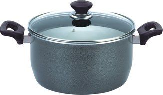 Kitchen King USA KK 7010226 Imperial Casserole with Lid, 10&quot;, Black/Grey