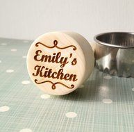 Personalized embossing cookie stamp, embossing rolling pin alternative, cookie decorating stamp, wooden kitchen... N6