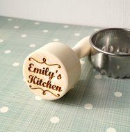 Personalized embossing cookie stamp, embossing rolling pin alternative, cookie decorating stamp, wooden kitchen... N8
