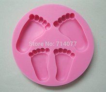 Beautiful Baby Foot Shape Silicone 3d Mold Cookware Dining Bar Non-stick Cake Decorating Fondant Soap Mold