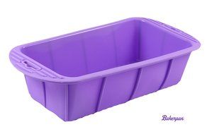Bakerpan Silicone Loaf Pan, Loaf Mold, Bread Pan, Cake Baking Mold, 7 Inch w/ Handle