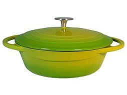 Le Chef Enamel Cast Iron Shallow Casserole 2 3/4-qt.Palm. N2