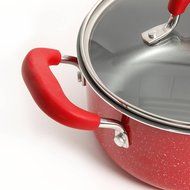 The Pioneer Woman Vintage Speckle 3-Quart Soup/Chili Casserole with Lid, Red N6