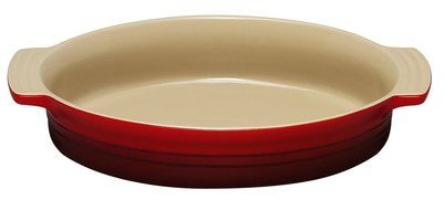 Le Creuset Stoneware 10-1/2-Inch Oval Baking Dish, Cherry