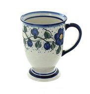 Polish Pottery Geranium Pedestal Mug