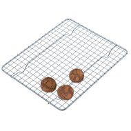 (Set of 4) Half-Size, Heavy Duty Wire Pan Grate - 8" x 10" - Cooling Rack - Chrome Plated N3