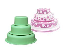 Round Silicone Baking Molds-Set of 3- Nonstick Bakeware- FDA Approved Pans- Dishwasher &amp; Fridge Safe Molding-... N3