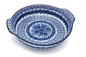 Polish Pottery Baker - Round with Grips - Large - Unikat Signature U3639