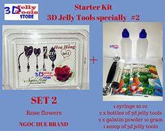 Starter Kit 3D Jelly Tools specially Type 2 - Rose flowers - Gelatin art tools