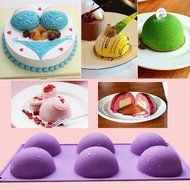 Allforhome (TM) 6 Semi circle Ball Silicone Soap Mold Cake Baking Mold Cupcake Muffin Cups Molds Handmade Soap... N2
