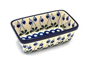 Polish Pottery Baker - Mini Loaf Pan - Bleeding Heart