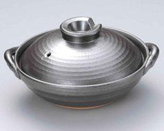 Tetsuyu for 3-4 persons 9.8inch Donabe Japanese Hot pot Grey Ceramic Made in Japan