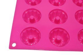 Tifan Mini Fancy 20-Cavity Bundt Savarin Cake Pan Chiffon Cake Mould Silicone Mold Baking Mould(Hot Pink) N4
