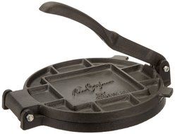 The Mexican Kitchen by Rick Bayless Cast Iron Manual Tortilla Press, Medium, Black N2