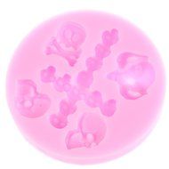 KANGLIDA Silicone Mold Christmas Tree Design Candle Cake Chocolate DIY Moulds Color Pink N4