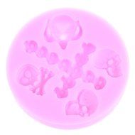 KANGLIDA Silicone Mold Christmas Tree Design Candle Cake Chocolate DIY Moulds Color Pink N5