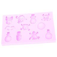 KANGLIDA Silicone Mold Christmas Tree Design Candle Cake Chocolate DIY Moulds Color Pink N9