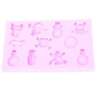 KANGLIDA Silicone Mold Christmas Tree Design Candle Cake Chocolate DIY Moulds Color Pink N10