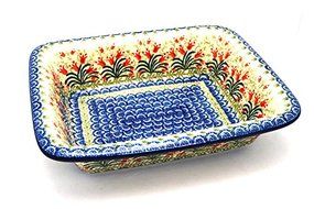 Polish Pottery Baker - Casserole - Crimson Bells