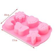 DUFUSTORE Chocolate Cake Candy Baking Silicone Bakeware Mould Insects Moon Pattern Random Color N4