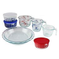 Pyrex 100 Year 10-Piece Centennial Glass Bakeware and Food Storage Set