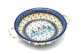 Polish Pottery Baker - Round with Handles - Medium - Unikat Signature - U4661