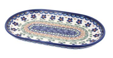 Polish Pottery Aztec Flower Small Oval Dish