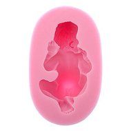 QINF 3D Baby Fondant Cake Mold,Food-grade Silicone Mold ,Chocolate Candy Soap Mold,Bakeware(Random Color)