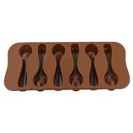 Qilove DIY Mini Chocolate Lovely 6 Cavities Spoon Silicone Mold