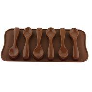 Qilove DIY Mini Chocolate Lovely 6 Cavities Spoon Silicone Mold N2