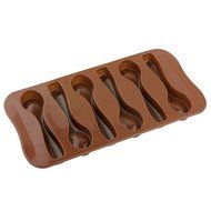 Qilove DIY Mini Chocolate Lovely 6 Cavities Spoon Silicone Mold N3