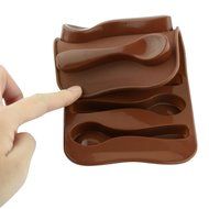 Qilove DIY Mini Chocolate Lovely 6 Cavities Spoon Silicone Mold N4