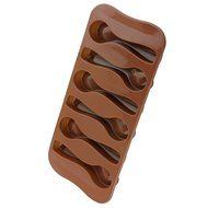 Qilove DIY Mini Chocolate Lovely 6 Cavities Spoon Silicone Mold N7