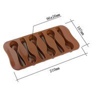 Qilove DIY Mini Chocolate Lovely 6 Cavities Spoon Silicone Mold N8