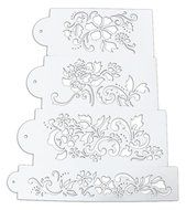 BleuMoo Wedding Cake Spray Flowers Mould Elegant Flowers Surrounding Decoration