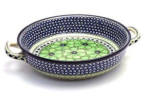 Polish Pottery Baker - Round with Handles - Large - Unikat Signature U408A