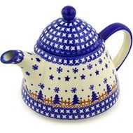 Ceramika Bona H8734E Polish Pottery Ceramic Tea or Coffee Pot Hand Painted, 39-Ounce