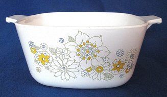 Corning Ware P-1-3/4-B Floral Bouquet Casserole - No Lid