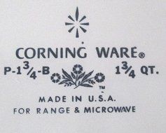 Corning Ware P-1-3/4-B Floral Bouquet Casserole - No Lid N4