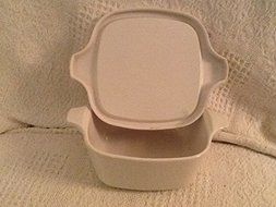 Vintage Corningware Winter Frost White 700ml Casserole Dish with Plastic Lid