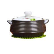 Qingsm High Temperature Resistance Flame Fire Ceramics Health Lovely Casserole (2.2L, red) N3