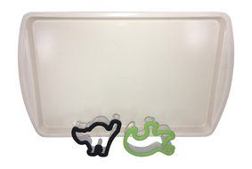 15&quot; x 11&quot; Cookie Sheet + Bat and Cat Cookie Cutters - Bundle