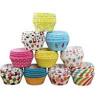 100Pcs Mixed Colorful Paper Cake Cup Liners Baking Cupcake Muffin N2