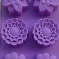 &quot;6 Flower Shape Silicone Cake Fondant Mold Mould Kitchen tool&quot; shopping N3